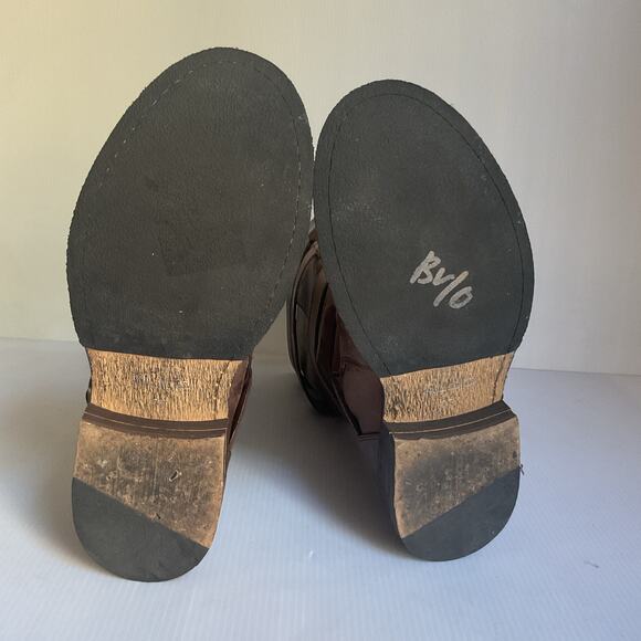 Aldo Riding Boots Brown Leather Tall Buckle Women’s Sz 37 US 6.5 Fall Trendy - Picture 8 of 9